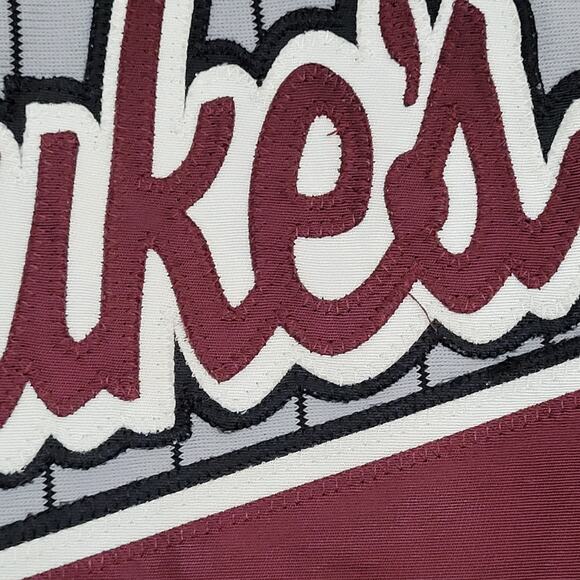 Vintage 80s St-Lukes Baseball Jersey Shirt Large 23x30 Gray Baggy Stripes - Picture 9 of 13
